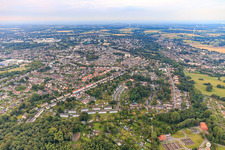 City view from the north in the district Brassert in Marl in the state North Rhine-Westphalia, Germany