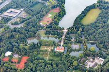 Park of of Schlossgarten on Schloss Berge in the district Buer in Gelsenkirchen in the state North Rhine-Westphalia, Germany