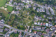 Grave rows on the grounds of the cemetery in the district Kupferdreh in Essen in the state North Rhine-Westphalia, Germany