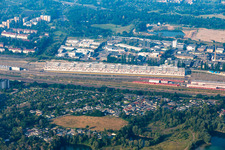 Railway depot and repair shop for maintenance and repair of trains of passenger transport of the series " ICE - Intercity-Express " in the district Bilderstoeckchen in Cologne in the state North Rhine-Westphalia, Germany