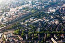 Settlement Repair Works Nippes with Locomotive Street in the district Nippes in Köln in the state North Rhine-Westphalia, Germany
