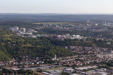 Aerial view of BG Clinic, University and University Hospital Tübingen in Tübingen in the state Baden-Wuerttemberg, Germany