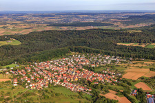 View of the town from the east in the district Hagelloch in Tübingen in the state Baden-Wuerttemberg, Germany