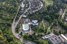Terraced park Botanischer Garten, Tropicarium and Arboretum of Universitaet Tuebingen in Tuebingen in the state Baden-Wuerttemberg, Germany