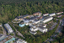 Aerial view of Hospital grounds of the Clinic " BG Klinik Tuebingen " in Tuebingen in the state Baden-Wuerttemberg, Germany