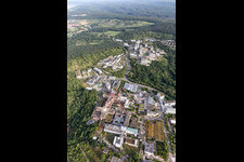 General overview of the hospital grounds of the Clinic Medizinische Universitaetsklinik on Schnarrenberg in Tuebingen in the state Baden-Wurttemberg, Germany