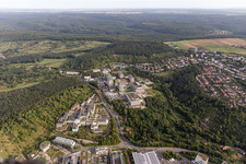 Bird's eye view of University Tübingen in Tübingen in the state Baden-Wuerttemberg, Germany