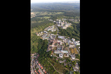 Aerial photograpy of General overview of the hospital grounds of the Clinic Medizinische Universitaetsklinik on Schnarrenberg in Tuebingen in the state Baden-Wurttemberg, Germany