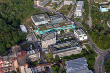 Aerial photograpy of University Hospital Tübingen in Tübingen in the state Baden-Wuerttemberg, Germany