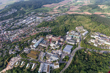 University Hospital Tübingen in Tübingen in the state Baden-Wuerttemberg, Germany from the plane