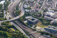 Banking administration building of the financial services company Kreissparkasse Tuebingen - Direktion in Tuebingen in the state Baden-Wuerttemberg, Germany