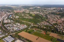 Aerial view of Österberg in Tübingen in the state Baden-Wuerttemberg, Germany