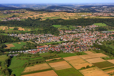 From the east in Wannweil in the state Baden-Wuerttemberg, Germany