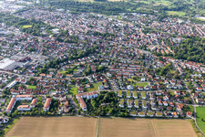 Aerial view of District Betzingen in Reutlingen in the state Baden-Wuerttemberg, Germany