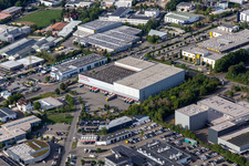 Building complex and logistics center of the Wohnland central warehouse in the district Jettenburg in Kusterdingen in the state Baden-Wuerttemberg, Germany