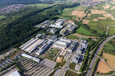 Aerial view of Bosch AG in the district Jettenburg in Kusterdingen in the state Baden-Wuerttemberg, Germany