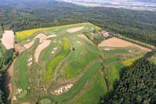 Grounds of the Golf course at Golfclub Schloss Kressbach in Kressbach in the state Baden-Wuerttemberg, Germany from the plane