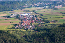 From the south in the district Weilheim in Tübingen in the state Baden-Wuerttemberg, Germany