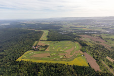 Bird's eye view of Grounds of the Golf course at Golfclub Schloss Kressbach in Kressbach in the state Baden-Wuerttemberg, Germany