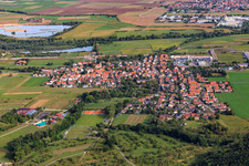 Aerial view of From the south in the district Bühl in Tübingen in the state Baden-Wuerttemberg, Germany