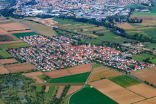 From the east in the district Kiebingen in Rottenburg am Neckar in the state Baden-Wuerttemberg, Germany