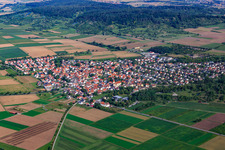 From the east in the district Wurmlingen in Rottenburg am Neckar in the state Baden-Wuerttemberg, Germany