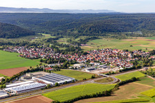 View of the streets and houses in the residential areas in the district Bühl in Tübingen in the state Baden-Wuerttemberg, Germany