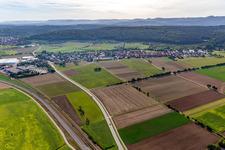 From the west in the district Weilheim in Tübingen in the state Baden-Wuerttemberg, Germany