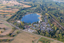 Camping with caravans and tents in Plittersdorf in the state Baden-Wuerttemberg, Germany