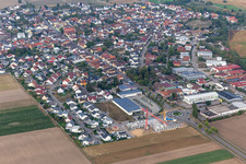 View from the northeast ALDI in Hügelsheim in the state Baden-Wuerttemberg, Germany
