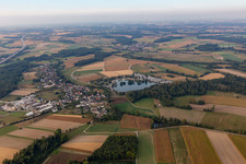 Camping with caravans and tents in the district Oberbruch in Buehl in the state Baden-Wuerttemberg, Germany