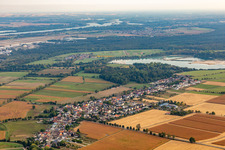 Oblique view of District Leiberstung in Sinzheim in the state Baden-Wuerttemberg, Germany