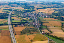 From the north in the district Unzhurst in Ottersweier in the state Baden-Wuerttemberg, Germany