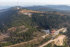 Hornisgrinde above Lake Mummelsee on the Black Forest High Road B500 in Seebach in the state Baden-Wuerttemberg, Germany