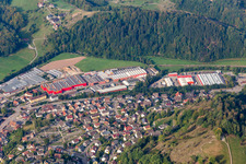 Buildings and production halls on the vehicle construction site of DOLL Fahrzeugbau GmbH in Oppenau in the state Baden-Wuerttemberg, Germany
