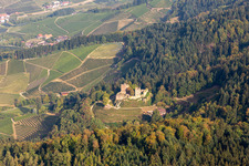 Ruins and vestiges of the former fortress Schauenburg in Oberkirch in the state Baden-Wurttemberg, Germany