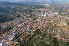 City area with outside districts and inner city area in Oberkirch in the state Baden-Wuerttemberg, Germany