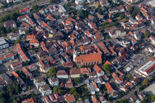 Church building of the catholic Church St. Cyriak in Old Town- center of downtown in Oberkirch in the state Baden-Wuerttemberg, Germany
