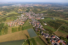 Aerial view of District Nesselried in Appenweier in the state Baden-Wuerttemberg, Germany