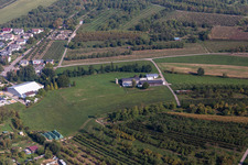 Aerial view of Laubenhof in the district Nesselried in Appenweier in the state Baden-Wuerttemberg, Germany