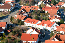 Aerial view of New development area An den Tongruben in Rheinzabern in the state Rhineland-Palatinate, Germany