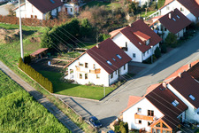 Aerial photograpy of New development area An den Tongruben in Rheinzabern in the state Rhineland-Palatinate, Germany