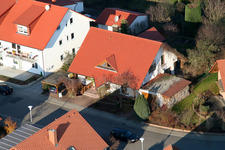 Aerial view of Potter's ring in Rheinzabern in the state Rhineland-Palatinate, Germany