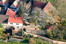 Oblique view of Hinterstädl, Ludwigstraße city wall in Jockgrim in the state Rhineland-Palatinate, Germany