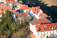 Ludwigstr in Jockgrim in the state Rhineland-Palatinate, Germany from a drone
