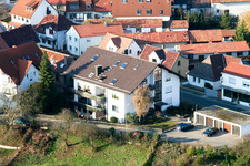 Drone image of Bahnhofstr in Jockgrim in the state Rhineland-Palatinate, Germany