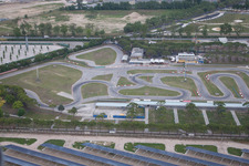 Aerial view of Lido di Jesolo in the state Metropolitanstadt Venedig, Italy