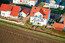 Aerial view of At the Storchengraben in Freckenfeld in the state Rhineland-Palatinate, Germany
