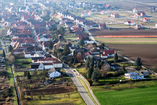 Entrance to the town from the west in the district Schaidt in Wörth am Rhein in the state Rhineland-Palatinate, Germany