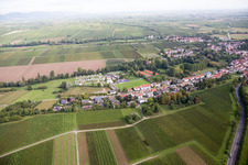 Oblique view of District Ingenheim in Billigheim-Ingenheim in the state Rhineland-Palatinate, Germany